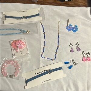 Fashion Jewelry Blue and Pink Jewelry Collection Lot #5